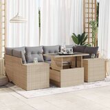 vidaXL 7-dijelni set vrtnih sofa od poliratana s jastucima bež | shoptok.hr