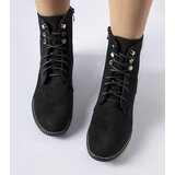 Gemre Carpanzano black insulated eco-suede ankle boots | shoptok.hr