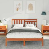  Krevetna konstrukcija s uzglavljem Vosak smeđa 120 x 200 cm | shoptok.hr