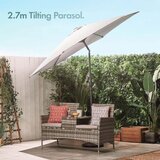 Vonhaus 2,7M suncobran samostojeći UV30+ sivi | shoptok.hr