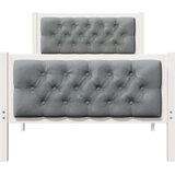  Krevetna konstrukcija s uzglavljem Svijetlo siva 90 x 200 cm Bijela | Shoptok.si