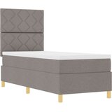 Box Postelja z vzmetnico z vzglavjem Taupe 80 x 200 cm blago, (5000127579) | Shoptok.si