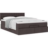  Otomanski krevet s madracem tamnosmeđi 140x190cm od tkanine | shoptok.hr