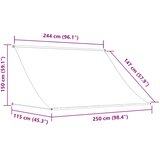 Tenda na uvlačenje 250 x 150 cm krem | shoptok.hr