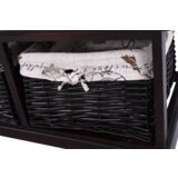 Kondela Klop z blazino, 2 košari, temno rjava/bež/vzorec, SEAT BENCH 3 | Shoptok.si