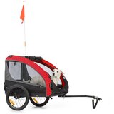 Klarfit Husky Race prikolica za pse, 282L, 40KG, 600D, oksfordsko platno, rdeča barva Cene
