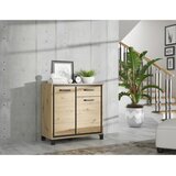 MID.YOU Komoda Trondheim, Barva Hrasta, Črna | Shoptok.si