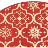 vidaXL Luksuzna podloga za božićno drvce s čarapom crvena 122 cm | shoptok.hr