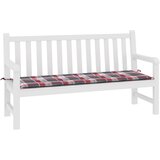  Jastuk za vrtnu klupu crveni karirani 150x50x4cm tkanina Oxford | shoptok.hr