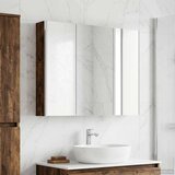  Kupaonski ormar s ogledalom Dimljeni hrast 103 5 x 15 5 x 70 cm | shoptok.hr