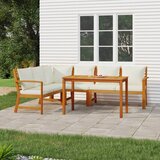  5-dijelni vrtni blagovaonski set s jastucima od bagremovog drva | shoptok.hr