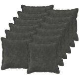  Presvlaka za jastuk 12 kom. HOUTEN Antracit 50 x 50 cm - Dizajn s paspulom Antracit 12 | shoptok.hr
