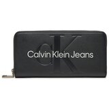 Calvin Klein Jeans Velika ženska denarnica Sculpted Mono Zip Around Mono K60K607634 Črna Cene
