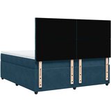  s oprugama i madracem plavi 200x200 cm baršunasti | shoptok.hr