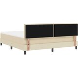  Postelja z vzmetnico z vzmetnico krema 180 x 200 cm blago, (5000127323) | Shoptok.si