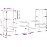 TV ormarić crni 206,5 x 28,5 x 95 cm od konstruiranog drva | shoptok.hr