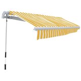 Maison Chic Ročno zložljiva tenda - Senčniki 300 cm rumeno/bela, (22041402) Cene
