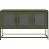 vidaXL TV omarica olivno zelena 100,5x39x60,5 cm Hladno valjano jeklo | Shoptok.si