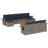  11-dijelni vrtni set s jastucima, sivi poliratan | shoptok.hr