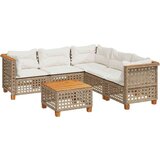 vidaXL 6-dijelni set vrtnih sofa s jastucima bež od poliratana | shoptok.hr
