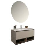 Hanah home Kupatilski ormarić sa umivaonikom i ogledalom (2 komada) Elegant Grey Hrast | Eponuda.com
