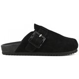 Colors of California Cow suede bio sabot with buckl Crna Cijene
