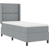 vidaXL Box Spring Postelja z Vzmetnico Svetlo Siva 90x190 cm Tkanina | Shoptok.si