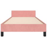 vidaXL Posteljni okvir z vzglavjem roza 90x190 cm žamet | Shoptok.si