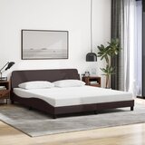 Furnova Posteljni okvir brez vzmetnice temno rjav 160x200 cm blago, (21938285) Cene