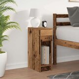 vidaXL Nočna omarica z predalom starinski les 20x36x60 cm | Shoptok.si
