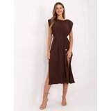 Italy Moda Dress-DHJ-SK-21309.96-dark brown | shoptok.hr