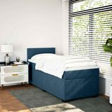 Box spring krevet s madracem plavi 80 x 200 cm baršunasti | shoptok.hr