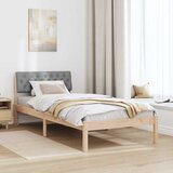  Okvir kreveta s uzglavljem Smeđa i svijetlo siva 90 x 200 cm | shoptok.hr