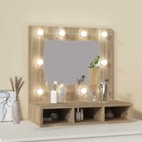 Ormarić s ogledalom LED boja hrasta sonome 60 x 31,5 x 62 cm | Eponuda.com