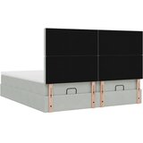  Okvir kreveta s madracima svijetlosivi 160x200cm baršunasti | shoptok.hr