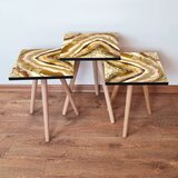 Hanah home 3Shp295 - cream creamgoldbeigebrown nesting table (3 pieces) | ePonuda.com