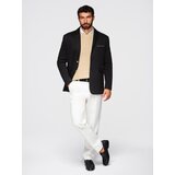 Ombre Men's knitted jacket with a fitted cut - black | shoptok.hr