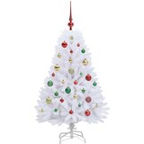  Umjetno božićno drvce s nogom Bijela 120 cm PVC i čelik | shoptok.hr