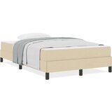 vidaXL Postelja z vzmetnico Drugo krema 120 x 200 cm blago | Shoptok.si