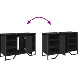 Ormarić za umivaonik crni 91 x 35 x 60 cm konstruirano drvo | shoptok.hr