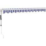 vidaXL Automatska tenda na uvlačenje plavo-bijela 3 x 2 5 m | shoptok.hr