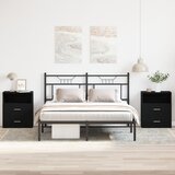 vidaXL nočna omarica set 2 črni hrast inženirski les 50 x 32 x 60 cm Cene