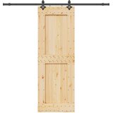  Klizna vrata NARVIK Prirodna i crna 80 x 210 cm (213,5 cm) | shoptok.hr