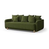 Micadoni Zelena raztegljiva sedežna garnitura s prostorom za shranjevanje 231 cm Elen – | Shoptok.si