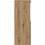  Stranska miza z LED lučmi v umetnem hrastu 41x37x100 cm | Shoptok.si