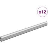  Cijev za ormar 12 pcs Srebrno 764 x 15 x 29 mm | shoptok.hr