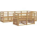  Set vanjskih sofa 7 pcs Bijela 245 x 126,5 x 73 cm | shoptok.hr