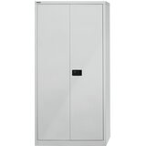 BISLEY UNIVERZALNA omara s krilnimi vrati, VxŠxG 1950 x 914 x 400 mm, 4 pocinkane police, 5 nivojev, svetlo siva | Shoptok.si