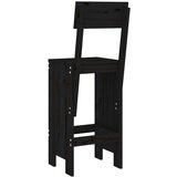 vidaXL barski stolci 2 kom crni 40 x 48 5 x 115 5 cm masivna borovina | shoptok.hr