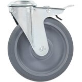  Okretni kotačići s otvorom za vijak i kočnicama 4 kom 125 mm | shoptok.hr